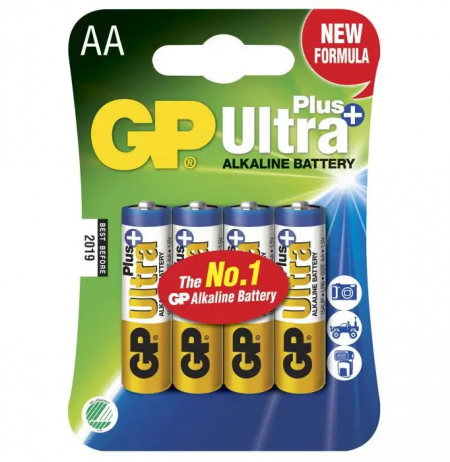 Batterier 4-pack GP Ultra Plus AA 10 rs lagring i gruppen KRISBEREDSKAP / Allt inom Krisberedskap hos Familjetrygg (GPAA-20240723)