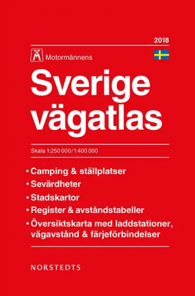 Sverige Vgatlas 2018 Motormnnen i gruppen Friluftsliv / Bcker hos Familjetrygg (Vag2018)